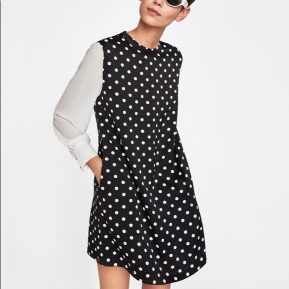 Zara polka dot dress